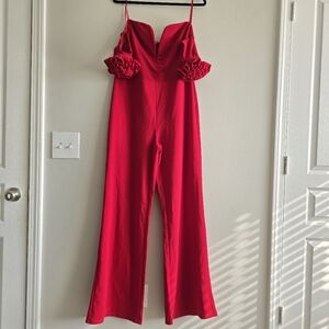 Fashion Nova Elegant Red Jumpsuit XL